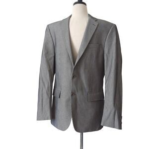 John Varvatos USA Men's Blazer Jacket Cotton Size 40R 100% Cotton Pinstripe Coat